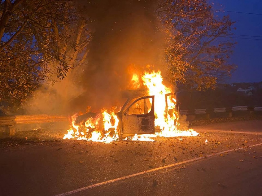 У Рівному під час руху загорівся автомобіль (+ФОТО)