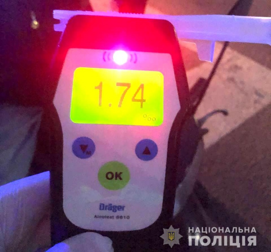 29 протоколів за кермування у стані сп’яніння скали поліцейські за вихідні