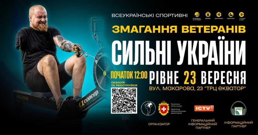 У Рівному відбудеться фінал всеукраїнських змагань «Сильні України» серед ветеранів та військовослужбовців – реєстрація відкрита