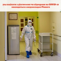 304 пацієнти з діагнозами чи підозрами на COVID-19 знаходяться в медзакладах Рівного