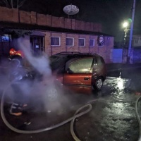 В Здолбунові горів легковий автомобіль