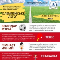 Юних рівнян запрошують долучитися до фізкультурно-оздоровчого заходу «Олімпійське літо